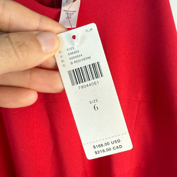 Anthropologie Jumpsuit Red NWT Hutch Flare Front-Slit Size 6 - Picture 8 of 12